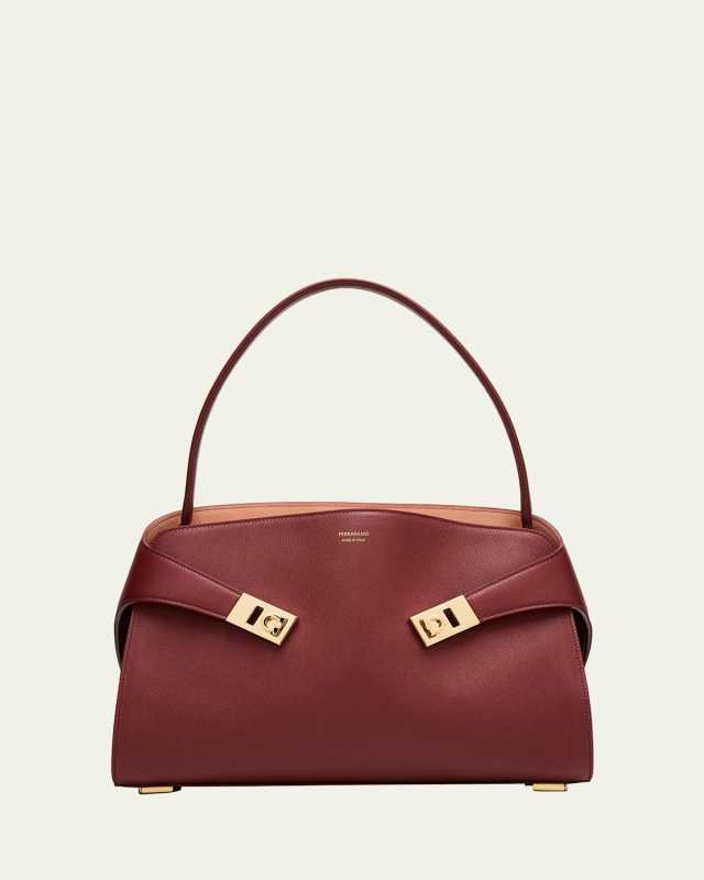 Small Hug Leather Shoulder Bag